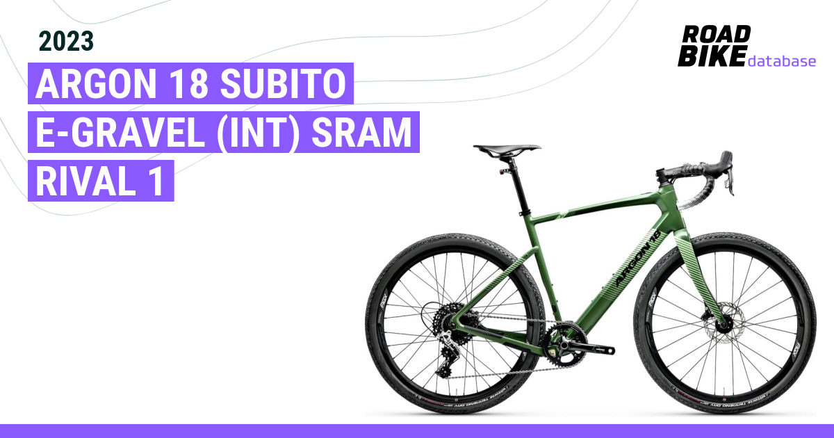 2023 Argon 18 Subito E Gravel INT SRAM Rival 1 Specs Reviews